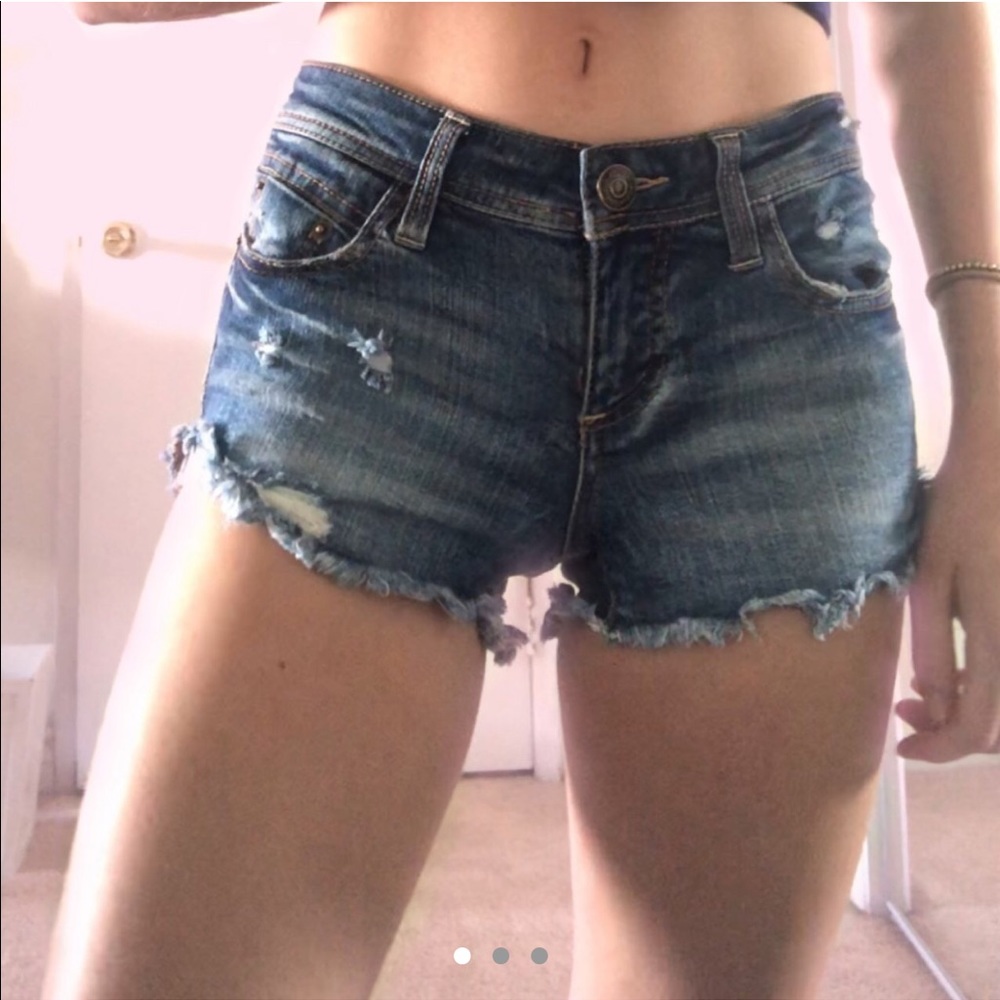 Ripped Jean Shorts
